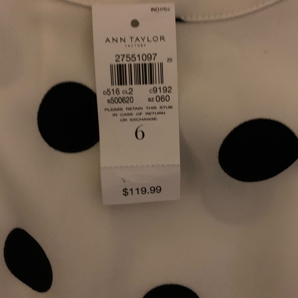 Ann Taylor Factory polka dot dress size 6 - Picture 3 of 6
